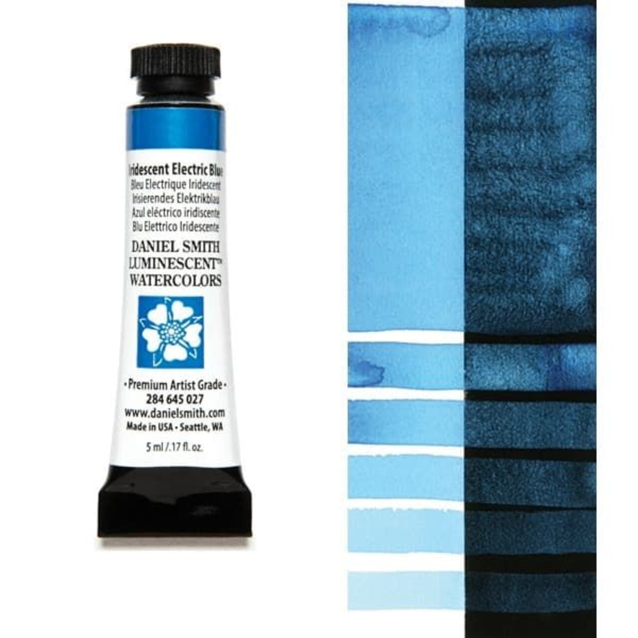 Daniel Smith Extra Fine Watercolors - 5ml Iridescent Electric Blue, 15 ml Tube